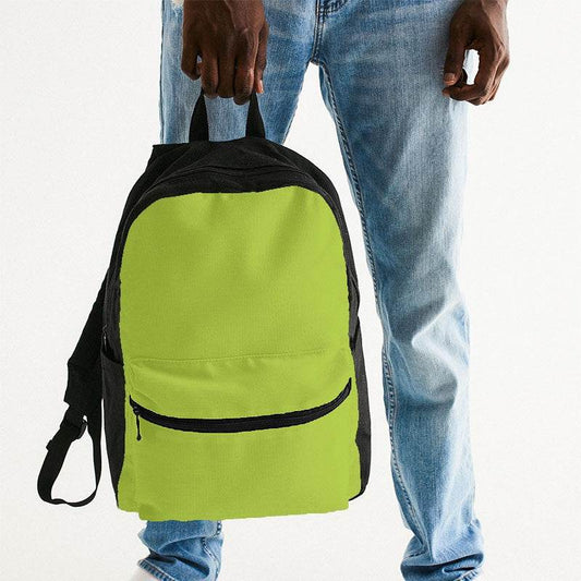 Lime Canvas Backpack (L-BR-ME) - Man Holding