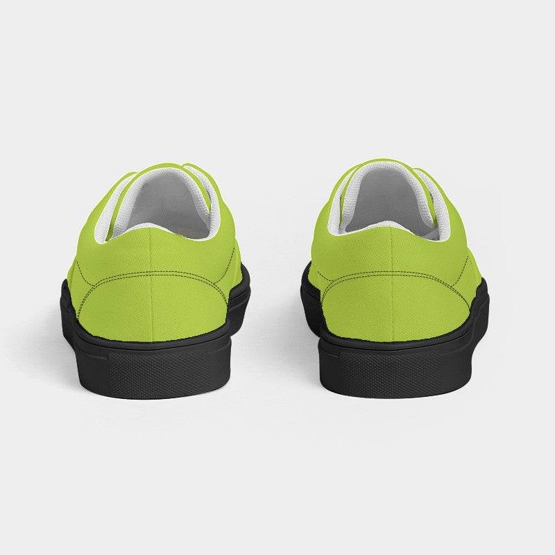Lime Men's Canvas Sneakers (L-BR-ME) - Back
