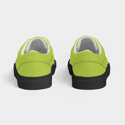 Lime Men's Canvas Sneakers (L-BR-ME) - Back