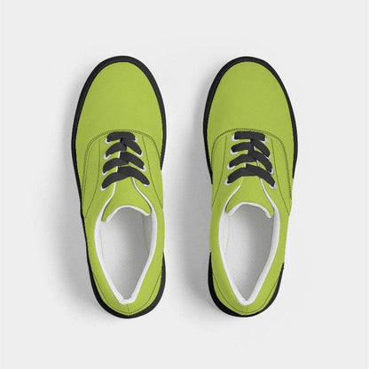 Lime Men's Canvas Sneakers (L-BR-ME) - Top