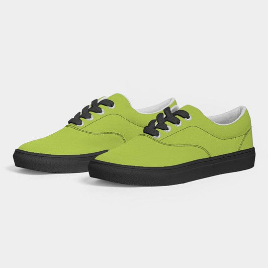 Lime Women's Canvas Sneakers (L-BR-ME) - Side 3