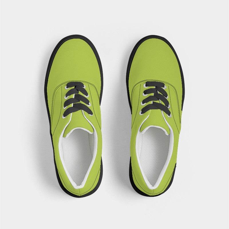 Lime Women's Canvas Sneakers (L-BR-ME) - Top