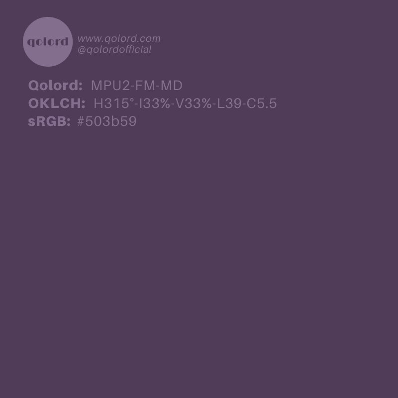 Medium-Dark Fully-Muted Purple | MPU2-FM-MD
