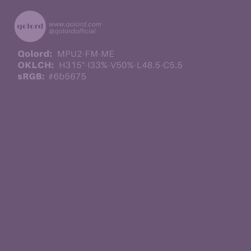 Medium Fully-Muted Purple | MPU2-FM-ME