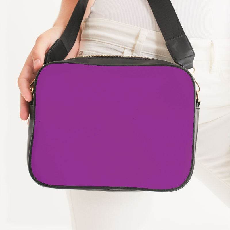Magenta Crossbody Bag (M-BR-ME) - Woman Front CloseUp