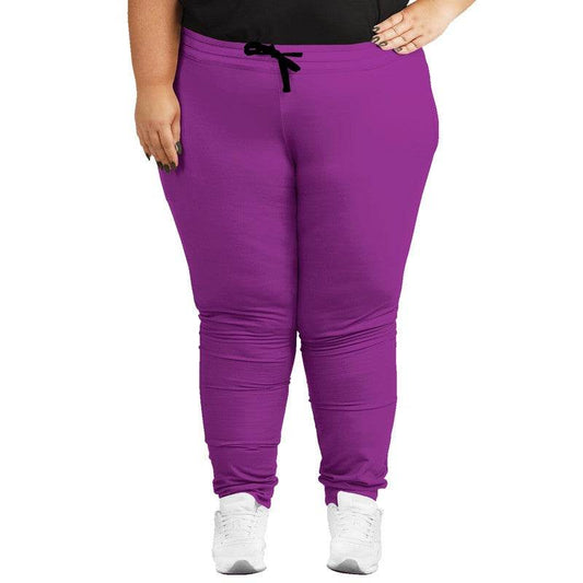 Magenta Joggers PLUS (M-BR-ME) - Woman Front PLUS