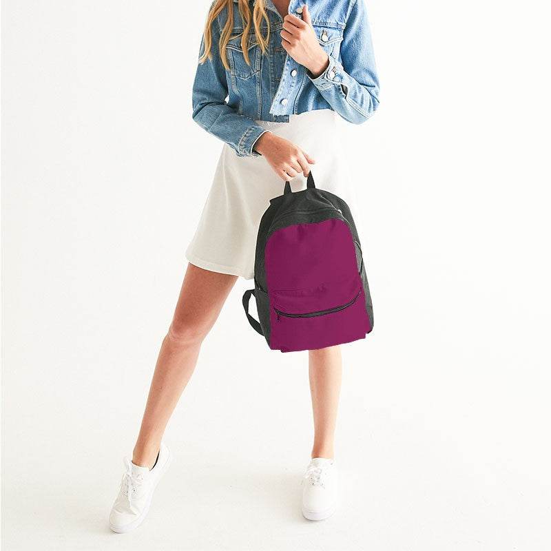 Magenta Rose Canvas Backpack (PIM1-ME-DE) - Woman