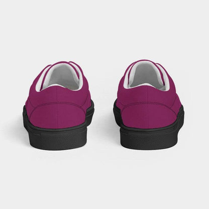 Magenta Rose Women's Canvas Sneakers (PIM1-ME-DE) - Back