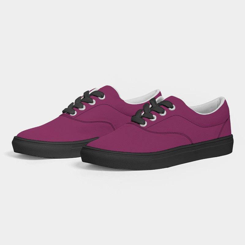 Magenta Rose Women's Canvas Sneakers (PIM1-ME-DE) - Side 3