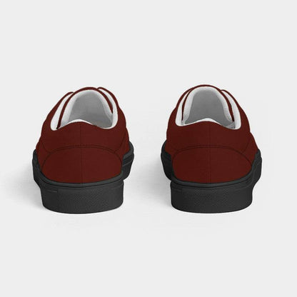Maroon Women's Canvas Sneakers (R-MU-DE) - Back