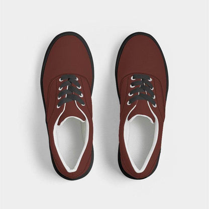 Maroon Women's Canvas Sneakers (R-MU-DE) - Top