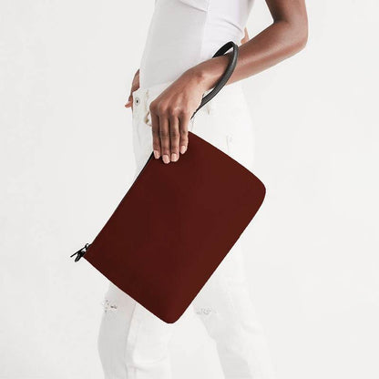 Maroon Zip Pouch (R-MU-DE) - Side Holding
