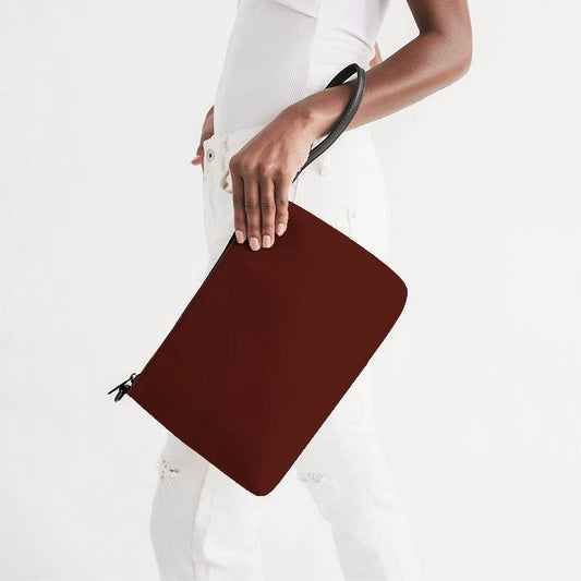 Maroon Zip Pouch (R-MU-DE) - Side Holding