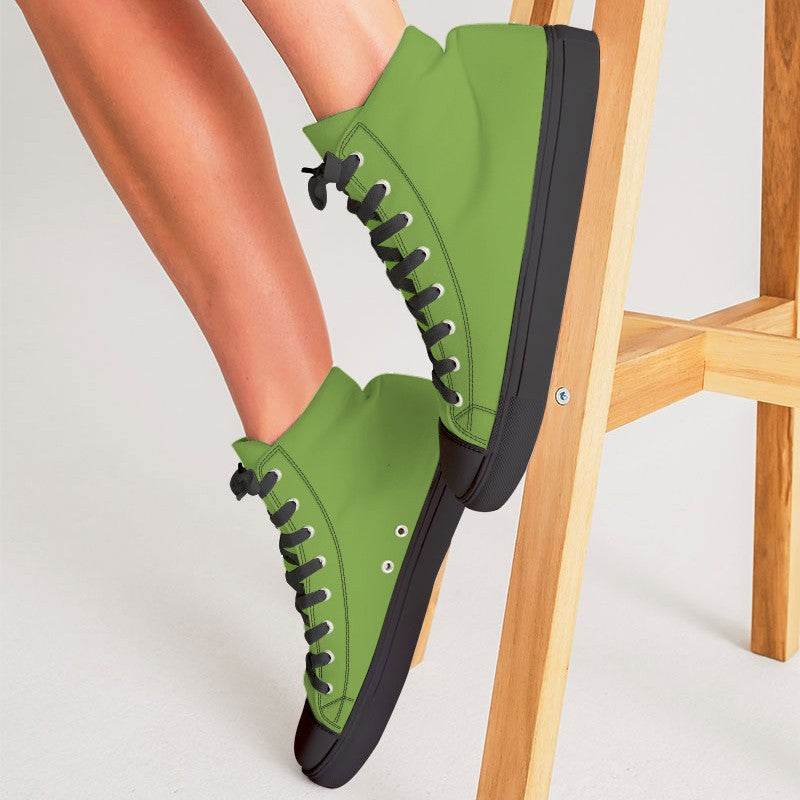 Matcha Women's High-Top Canvas Sneakers (GL3-CL-DE) - Woman CloseUp