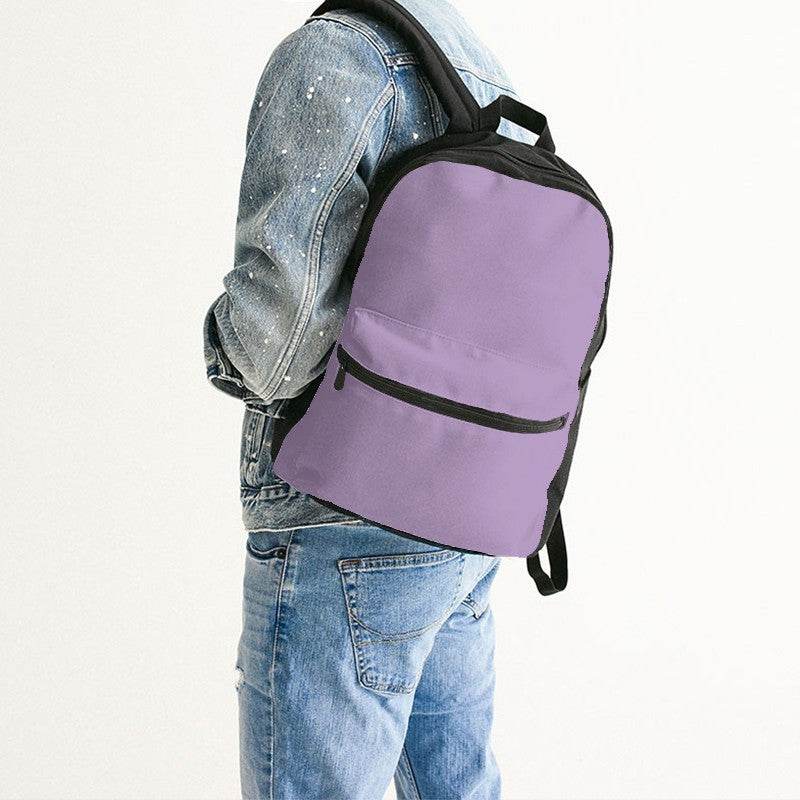 Mauve Canvas Backpack (MPU2-MU-LI) - Man Back CloseUp