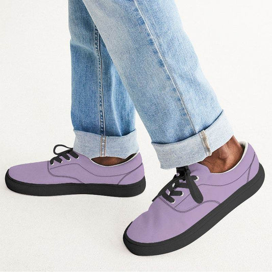 Mauve Men's Canvas Sneakers (MPU2-MU-LI) - Man CloseUp