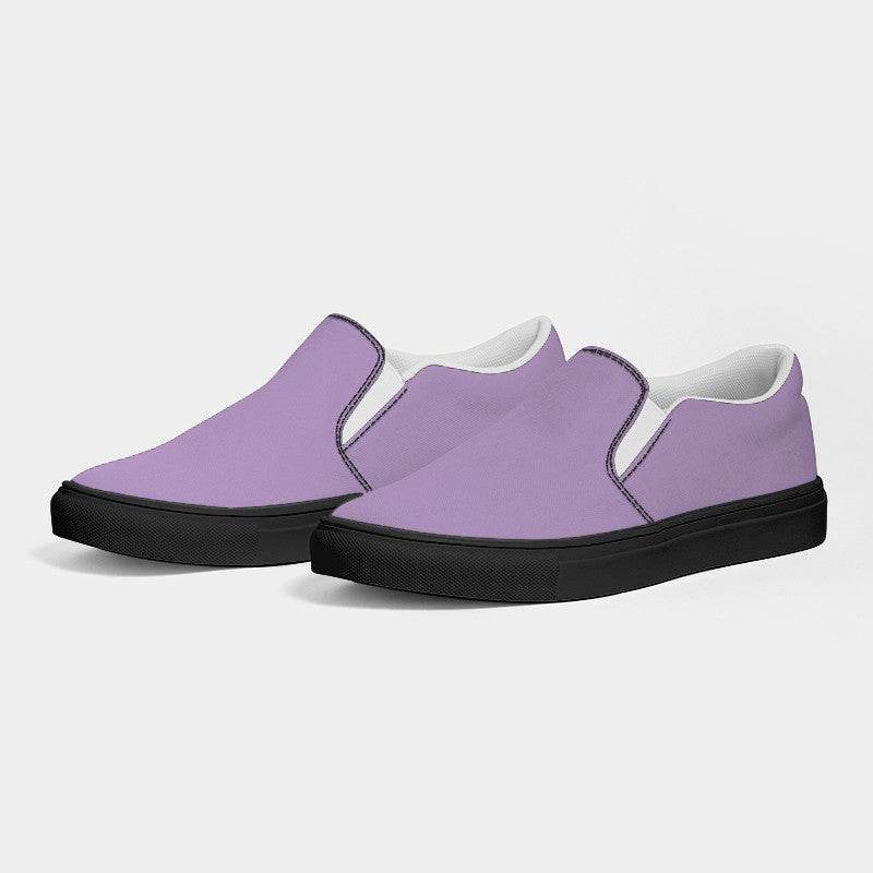 Mauve Men's Slip-On Canvas Sneakers (MPU2-MU-LI) - Side 3
