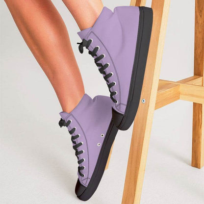 Mauve Women's High-Top Canvas Sneakers (MPU2-MU-LI) - Woman CloseUp