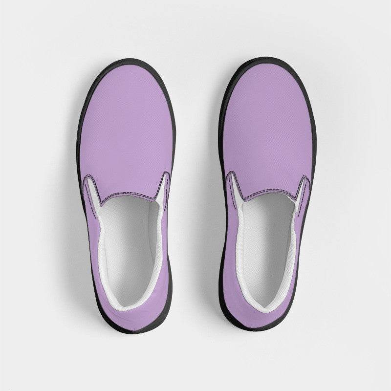 Mauve Women's Slip-On Canvas Sneakers (MPU2-MU-LI) - Top