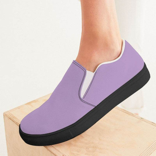 Mauve Women's Slip-On Canvas Sneakers (MPU2-MU-LI) - Woman CloseUp