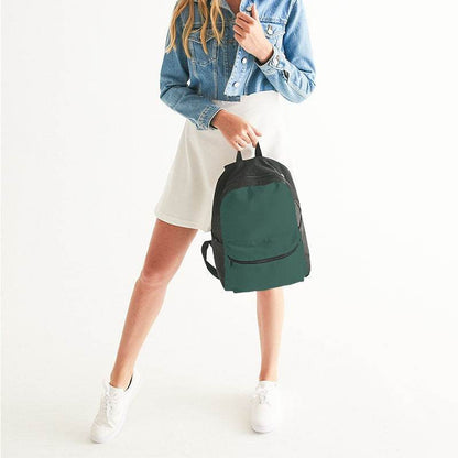 Medium-Dark Fully-Muted Blue-Green Canvas Backpack (BG-FM-MD) - Woman