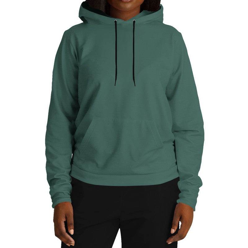 Medium-Dark Fully-Muted Blue-Green Hoodie (BG-FM-MD) - Woman Front
