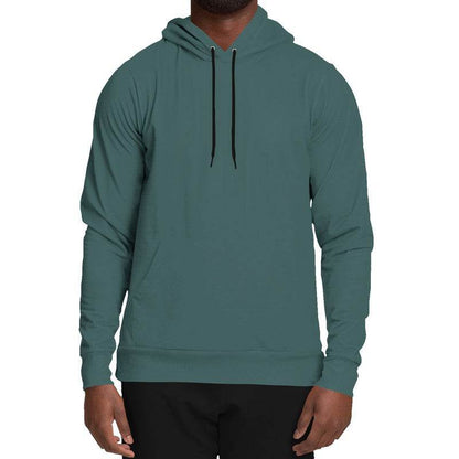 Medium-Dark Fully-Muted Blue-Green Hoodie (CBG2-FM-MD) - Man Front