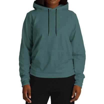 Medium-Dark Fully-Muted Blue-Green Hoodie (CBG2-FM-MD) - Woman Front