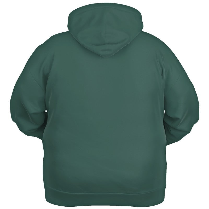 Medium-Dark Fully-Muted Blue-Green Hoodie PLUS (BG-FM-MD) - Ghost Back PLUS