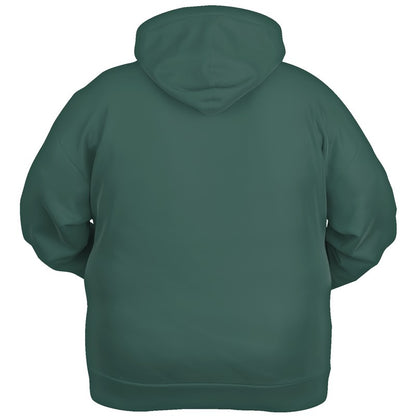 Medium-Dark Fully-Muted Blue-Green Hoodie PLUS (BG-FM-MD) - Ghost Back PLUS