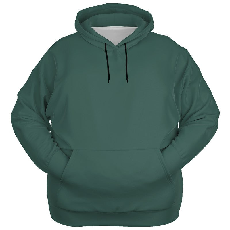Medium-Dark Fully-Muted Blue-Green Hoodie PLUS (BG-FM-MD) - Ghost Front PLUS