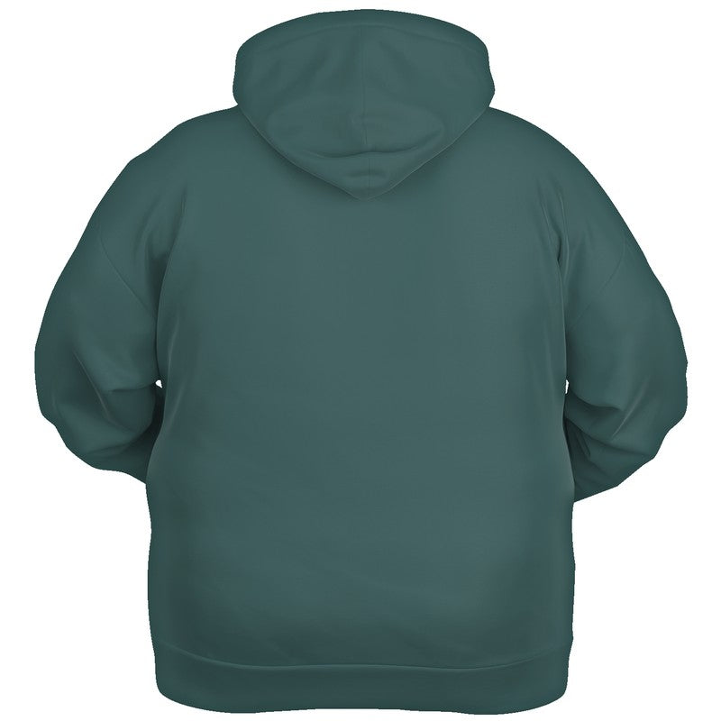 Medium-Dark Fully-Muted Blue-Green Hoodie PLUS (CBG2-FM-MD) - Ghost Back PLUS