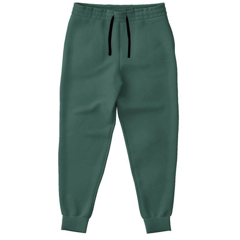 Medium-Dark Fully-Muted Blue-Green Joggers (BG-FM-MD) - Front