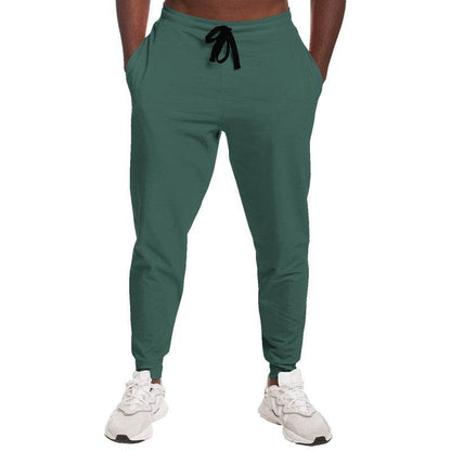 Medium-Dark Fully-Muted Blue-Green Joggers (BG-FM-MD) - Man Front