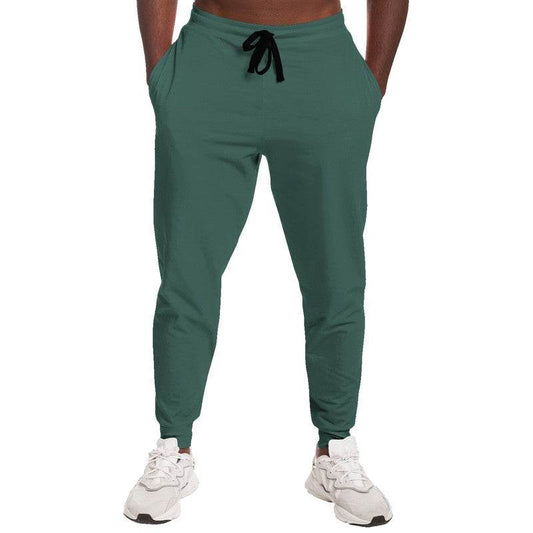 Medium-Dark Fully-Muted Blue-Green Joggers (BG-FM-MD) - Man Front