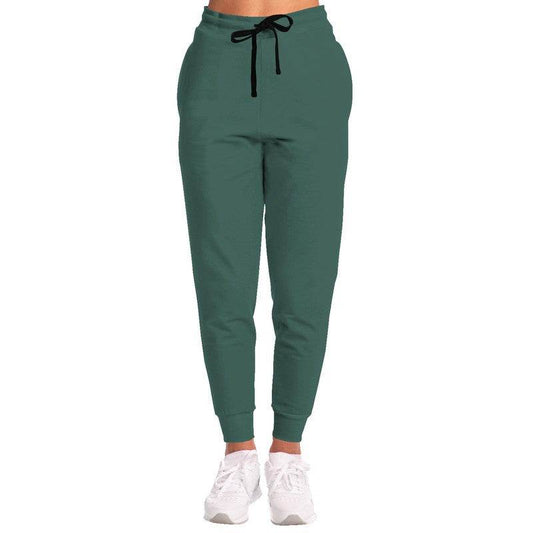Medium-Dark Fully-Muted Blue-Green Joggers (BG-FM-MD) - Woman Front