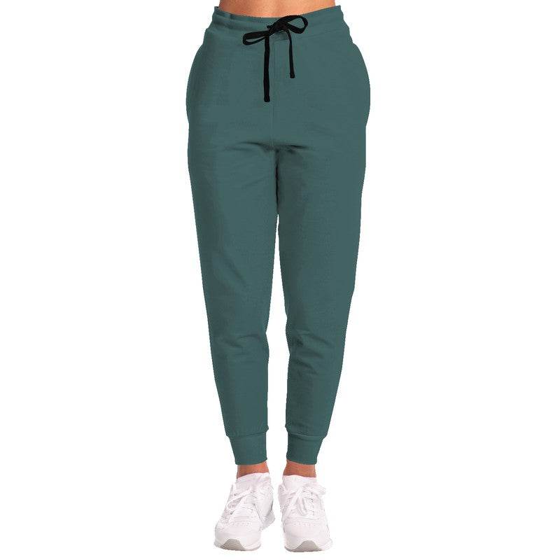 Medium-Dark Fully-Muted Blue-Green Joggers (CBG2-FM-MD) - Woman Front