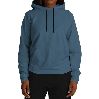 Medium-Dark Fully-Muted Blue Hoodie (B-FM-MD) - Woman Front
