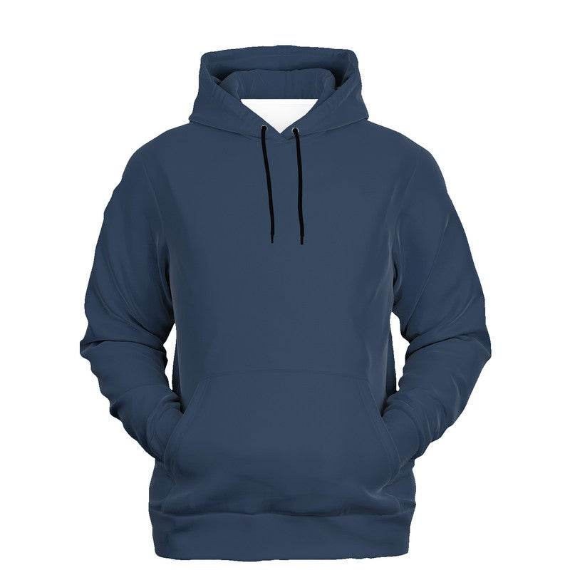 Medium-Dark Fully-Muted Blue Hoodie (IB2-FM-MD) - Ghost Front