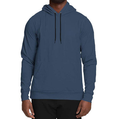 Medium-Dark Fully-Muted Blue Hoodie (IB2-FM-MD) - Man Front