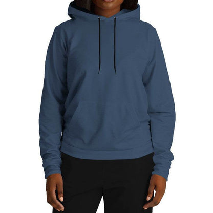 Medium-Dark Fully-Muted Blue Hoodie (IB2-FM-MD) - Woman Front