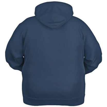 Medium-Dark Fully-Muted Blue Hoodie PLUS (IB2-FM-MD) - Ghost Back PLUS