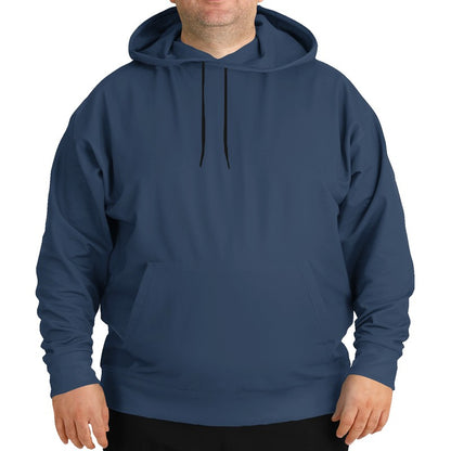 Medium-Dark Fully-Muted Blue Hoodie PLUS (IB2-FM-MD) - Man Front PLUS