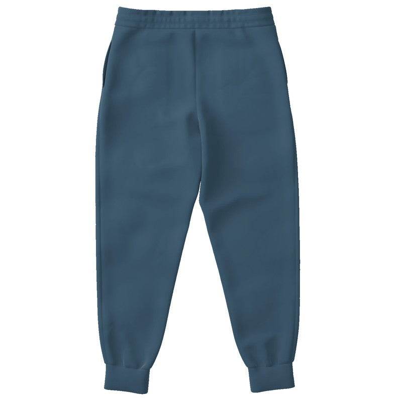 Medium-Dark Fully-Muted Blue Joggers (B-FM-MD) - Back