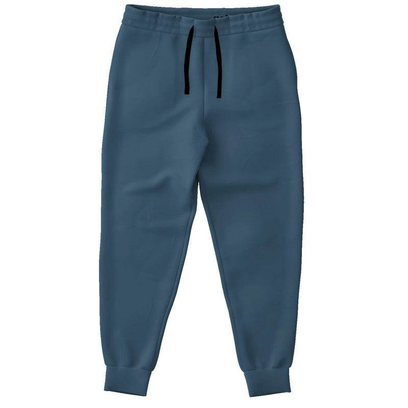 Medium-Dark Fully-Muted Blue Joggers (B-FM-MD) - Front