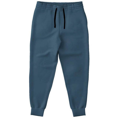 Medium-Dark Fully-Muted Blue Joggers (B-FM-MD) - Front
