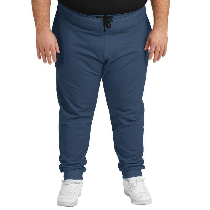Medium-Dark Fully-Muted Blue Joggers PLUS (IB2-FM-MD) - Man Front PLUS
