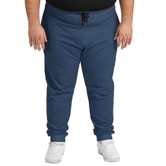 Medium-Dark Fully-Muted Blue Joggers PLUS (IB2-FM-MD) - Man Front PLUS