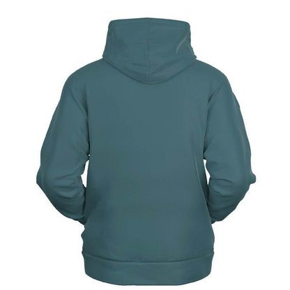 Medium-Dark Fully-Muted Cyan Hoodie (C-FM-MD) - Ghost Back