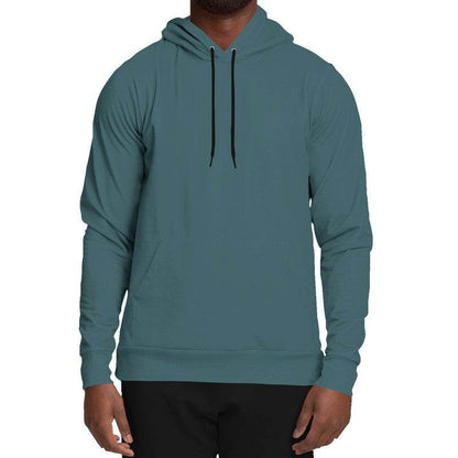 Medium-Dark Fully-Muted Cyan Hoodie (C-FM-MD) - Man Front